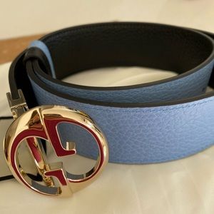 Gucci Reversible Black/Blue Belt - 80 cm. NEW without tags;comes with Gucci bag.